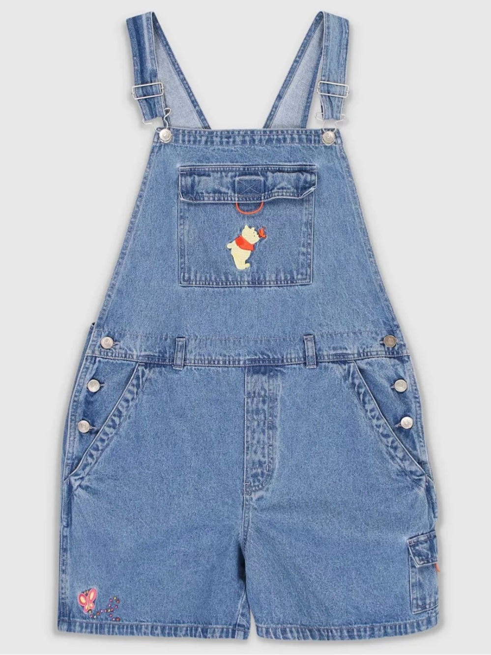 Vintage women’s Pooh bear Disney shorts overalls XXL